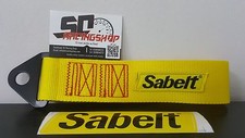 SABELT GANCIO TRAINO RACING TUNING STOFFA LACCIO ABARTH 500 595 695 TOW GIALLO