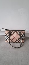 Borsa a tracolla Burberry Nova Check Tote Bag marrone beige