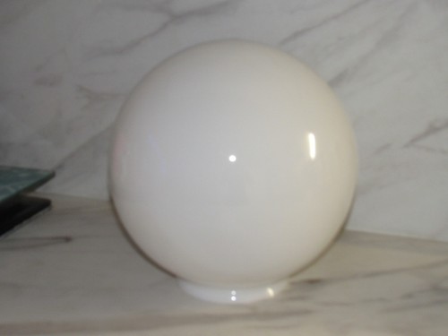 Globe verre opaline - globe, blanc