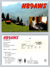 Ham Radio QSL QSO Cartolina HB9AWS, Klosters-Dorf, GR, Svizzera