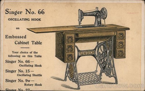 Trade card singer tavolo - singer, n.