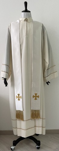 Stola sacerdotale bianco - , lurex