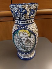 800 MUSEALE VASO MAIOLICA GRAFFITA MONTELUPO ? STEMMA LEONE SAN MARCO