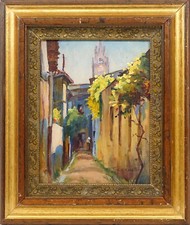 dipinto olio su cartone