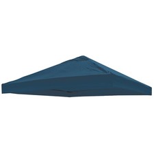 Ricambio universale tetto gazebo 3x3 m. colore blu PVC rivestito impermeabile