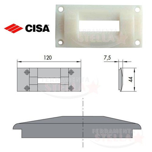 Contropiastra nylon cisa - in,