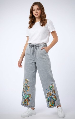 Jeans donna con elastico - jeans, in