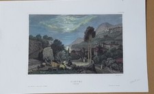 Stampa acquarellata Veduta di