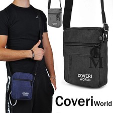 Borsellino borsello Coveri uomo piccolo tracolla tessuto tela nylon passeggio