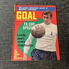 Goal Magazine 13 febbraio 1971 Martin Chivers Mike Pegic Dave Mackay Clyde Best