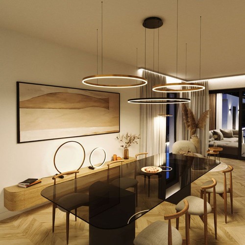 Luce led lampadario anello - led,
