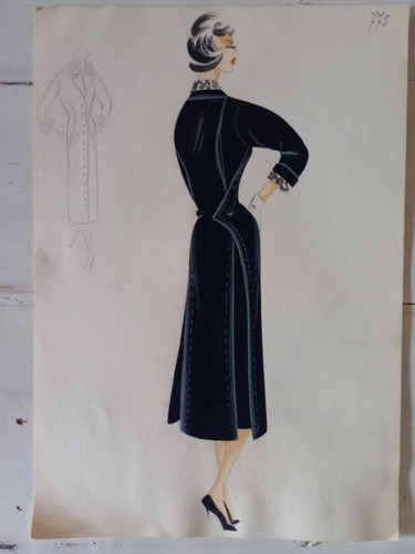 Figurino moda anni 60 - figurino, di