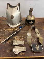 Set completo Cavalleria VE-Elmo-Corazza-bandoliera-spalline-spada da bambino’30