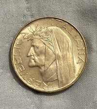 500 Lire Argento Dante. MonetaAutentica. SPL