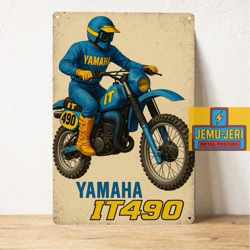 Poster insegna metallo moto - insegna,
