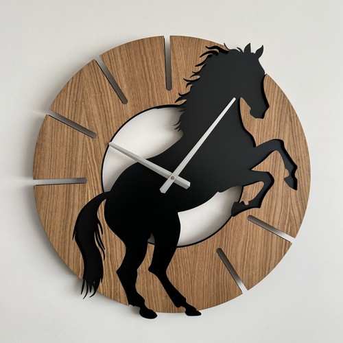 Orologio parete cavallo - orologio, da