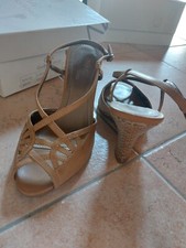 Sandali beige GianMarco Venturi con zeppa. N.38 con scatola originale 