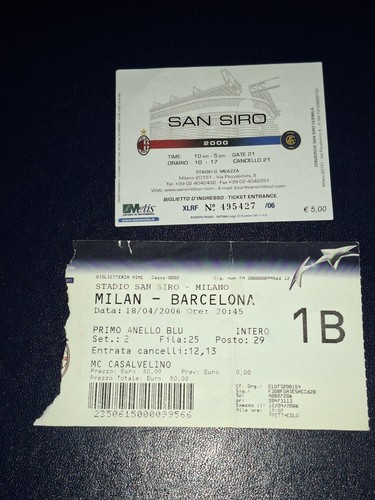 Biglietto milan barcellona - biglietto:, milan-barcellona