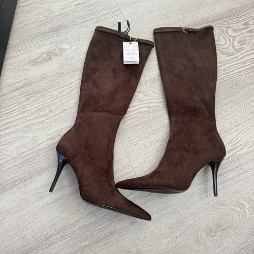 Stivali stiletto zara marroni - stivali,