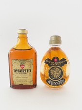 (cod:11)  LOTTO 2 BOTT. AMARETTO DI SARONNO E VECCHIA ROMAGNA BRANDY MIGNON 