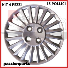 COPRICERCHI 15" R15 FIAT GRANDE PUNTO COPPE RUOTA COPRIRUOTA SET 4 PEZZI 