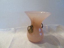 ancien vase en opaline rose