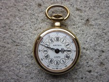OROLOGIO DA TASCA ARTEN 17 RUBIS INCABLOC VINTAGE DONNA PER TASCHINO FUNZIONANTE