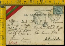 Cartolina Militare 60° Fanteria Brigata Calabria da Vignanello Viterbo mt 298