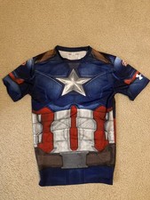 Under Armour Alter Ego Capitan America Civil War Camicia a Compressione Uomo Large