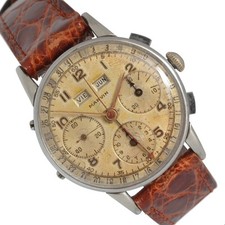 MARVIN Cronografo Dato Compax Quadrante Tropicale valjoux 72C anni '50