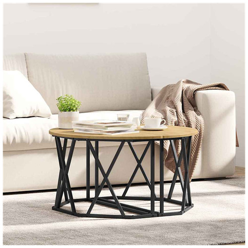 Coffee table round artisan oak - table,