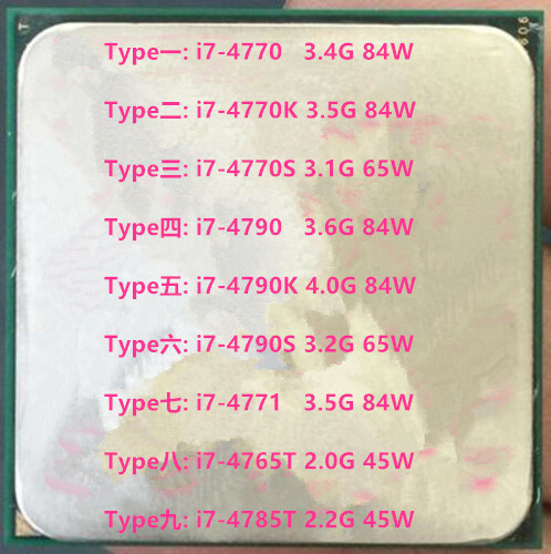 Cpu intel 4770 4770k - i7-4770, i7-4770k
