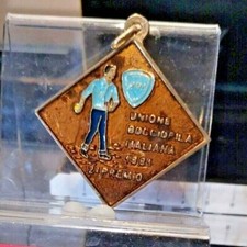 OLD MEDAGLIA  UNIONE BOCCIOFILA ITALIANA 1981 BOCCE PETANQUE SMALTO