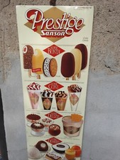 GELATI SANSON Prestige TARGA TABELLA METALLO PUBBLICITARIA VINTAGE anni 90 lire