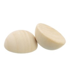 60pz 30mm Mezze Perline Legno