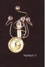 APPLIQUE MODERNA TIPO SWAROVSKI LAMPADARIO MODERNO COLOR ORO DESIGN MADE ITALY