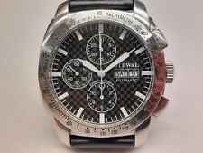 Stewal orologio cronografo vintage uomo meccanico crono automatico 43 mm