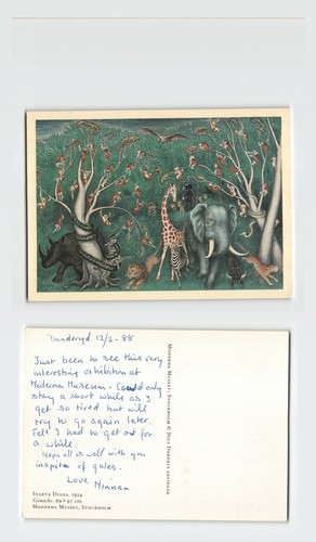 Postcard nils dardel svarta - postcard,