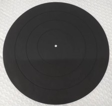 Slipmat tappetino nero in gomma per giradischi