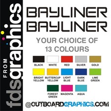 Coppia di adesivi/decalcomanie Bayliner 710 mm (28 pollici)