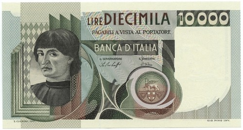 10000 lire ritratto uomo - lire,