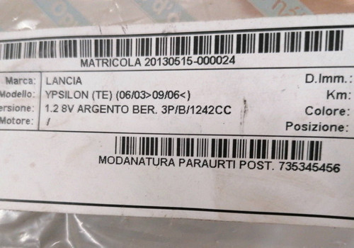 735345456 modanatura paraurti - 735345456,