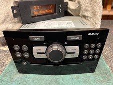 VAUXHALL CORSA D CD30 MP3 RADIO STEREO CD AUX CON DISPLAY ACCOPPIATO PIANOFORTE NERO