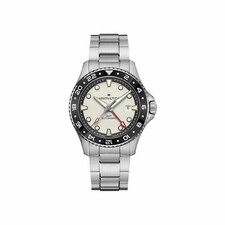 Orologio Hamilton Khaki Navy Scuba Automatico GMT 43mm Quadrante Argento H82555150