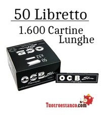 OCB KING SIZE SLIM LONG BLACK PREMIUM PAPER - 32 fogli per libretto