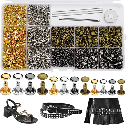 540 pezzi rivetti - pelle,, 3