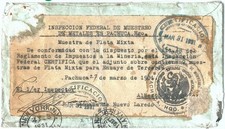 69296 - MESSICO - STORIA POSTALE - COPERTINA per USA 1931 INSETTATA: Minerali ARGENTO