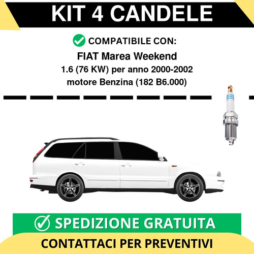 Kit candele per fiat - kit, 4