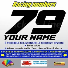 Adesivi numero gara nome personalizzabile per moto cross tabella portanumero M.2