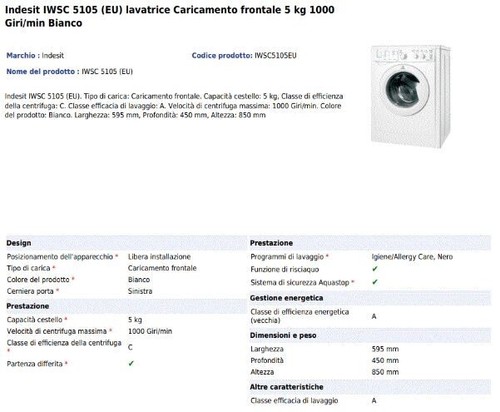 Indesit lavatrice usata - lavatrice,